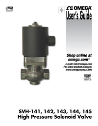 Thumbnail of document Manual - SVH-144G 2-Way, NC, Direct Acting, 316 SS, High Pressure Solenoid Valves